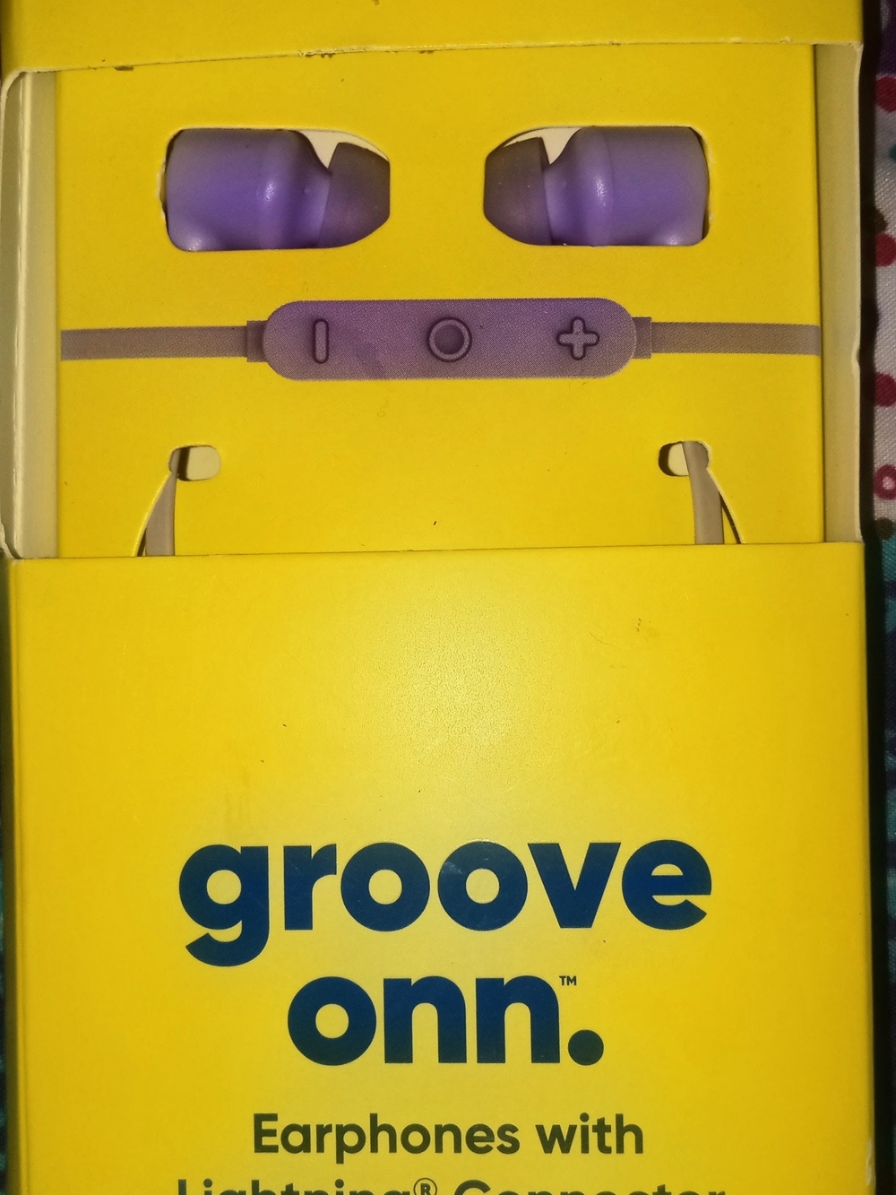 groove Purple Wired Earbuds with Inline Controls